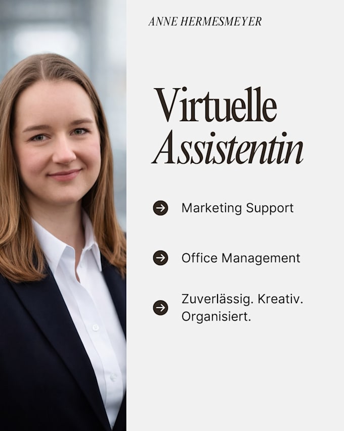 ihre kreative assistentin für administration und marketing
