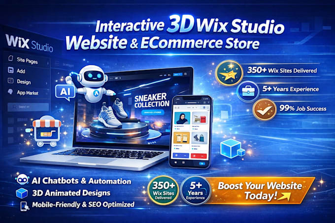 interactive wix studio website design wix studio redesign wix studio automation