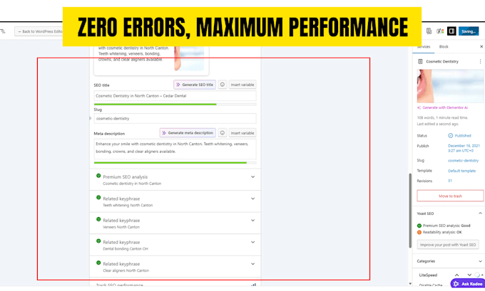 do advance on page SEO, GEO, aeo optimization for top ranking