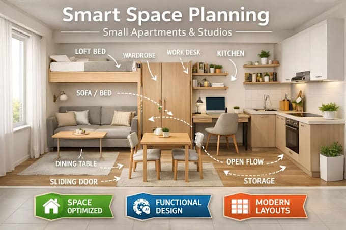 optimize space planning for small apartments and studios