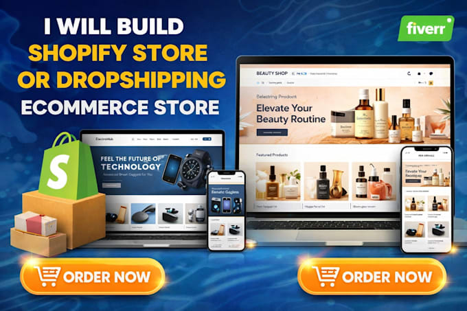 build shopify store or dropshipping ecommerce store