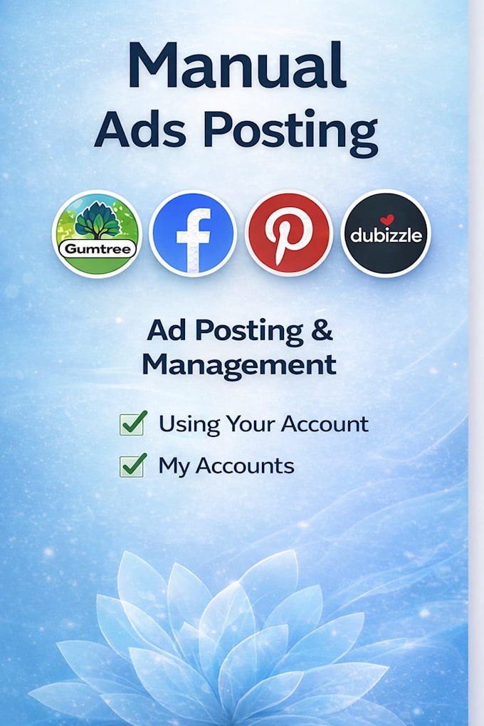 set up facebook ads, pinterest ads, olx gumtree and dubizzle ads services