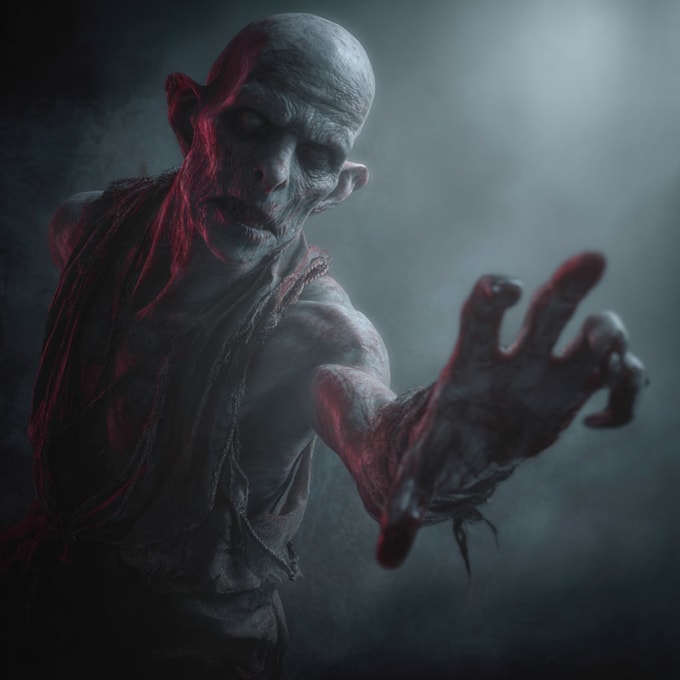illustrate handmade horror monsters and characters