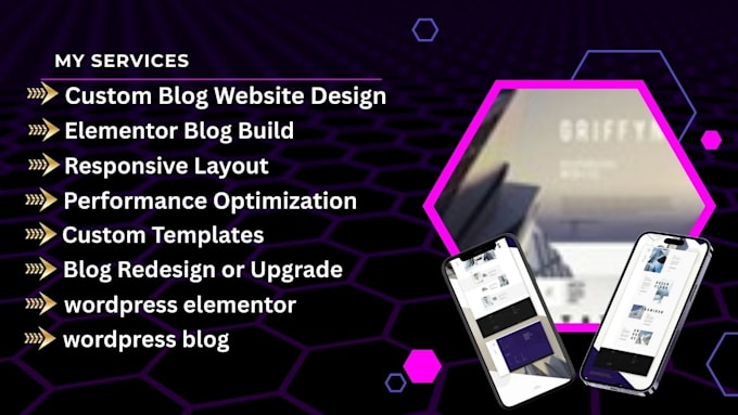 create a professional wordpress blog website using elementor