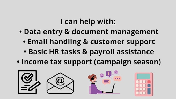 provide remote administrative and HR support
