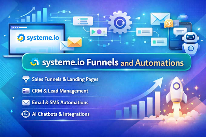setup systeme io sales funnels with email automation