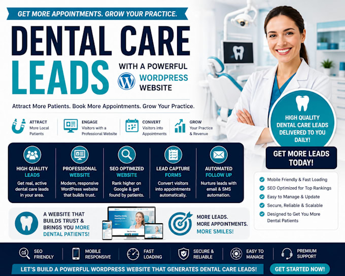 generate dental care leads with a wordpress website