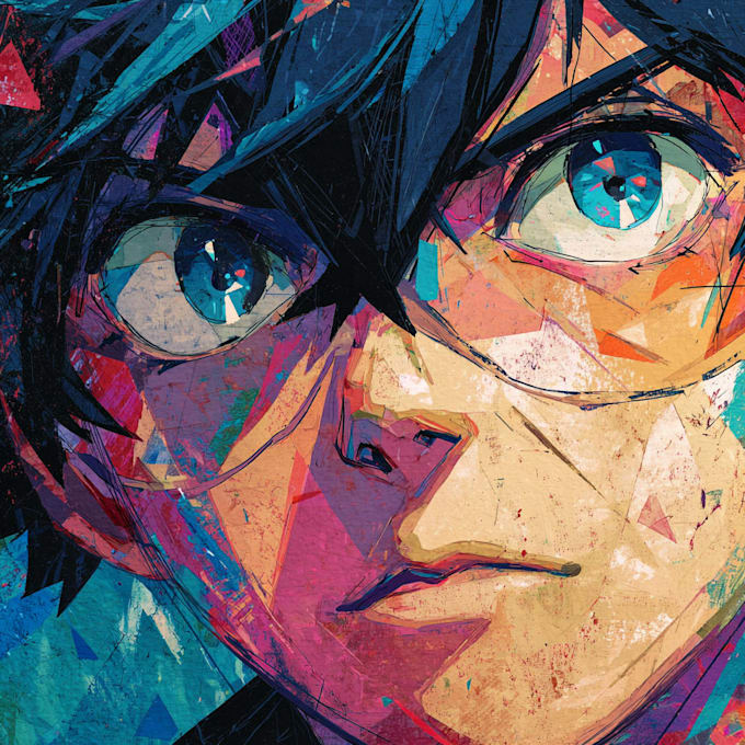 create stunning custom anime or manga art illustration