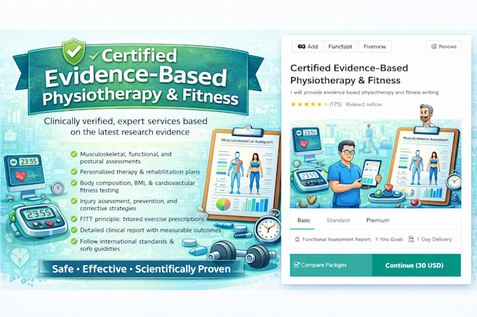 write evidence based physiotherapy and fitness content