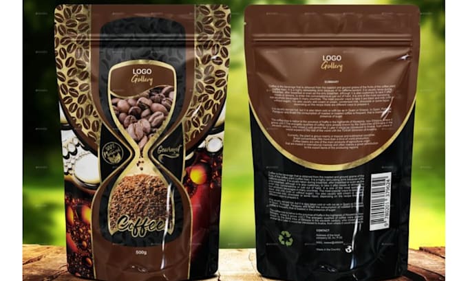 Design premium coffee packaging and label, food packaging, pouch and ...