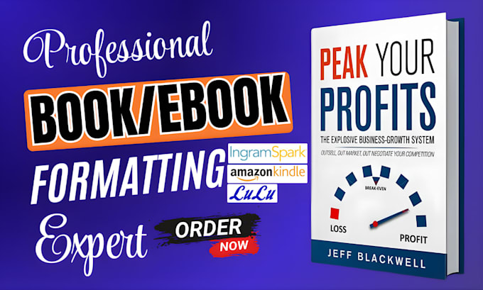 do book formatting, book publishing, ebook or print book formatting