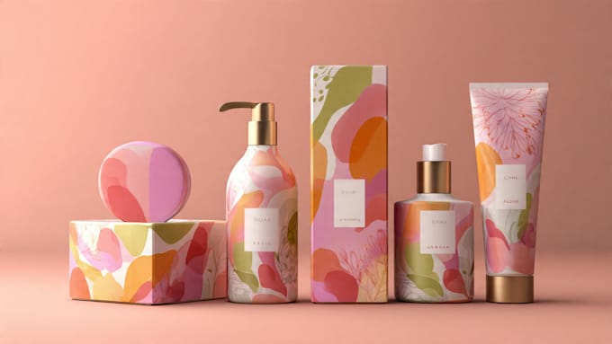 design modern cosmetic label design packaging