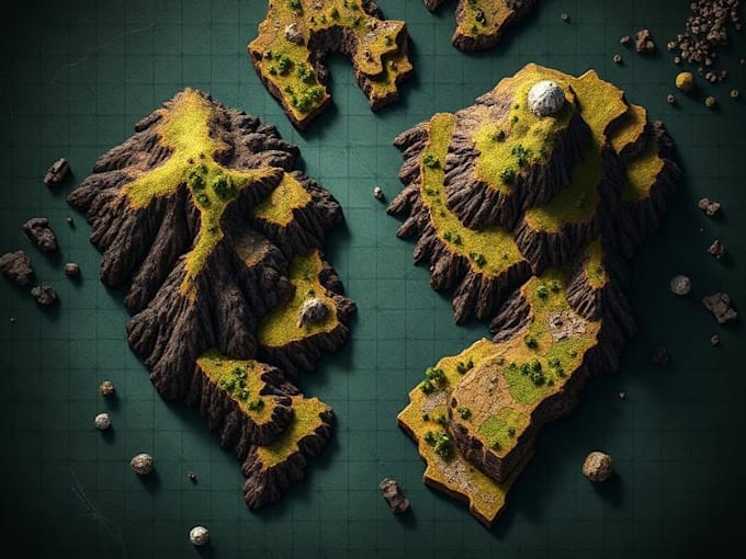 design a unique vector map, realistic or fantasy
