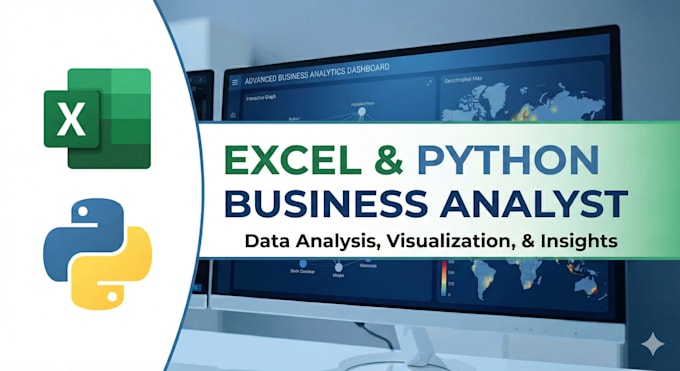 business analysis, data analysis, excel report and dashboard