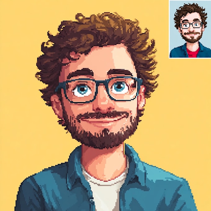 create a pixel art and portrait for  you