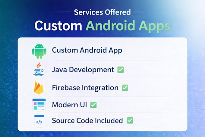 develop a professional android app using java and firebase