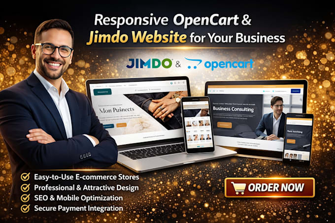develop jimdo opencart webnode wix ecommerce products website page store design