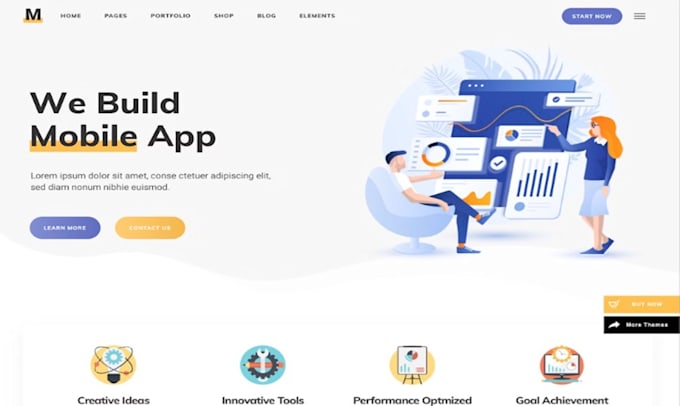build mobile app website tech startup software company squarespace website