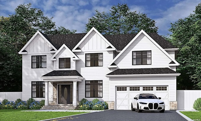 3d architectural exterior design house rendering, exterior interior 3d rendering