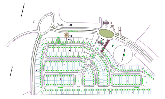 draw 2d site plan, lot, rv park,  subdivision, layout plan, site map for permit