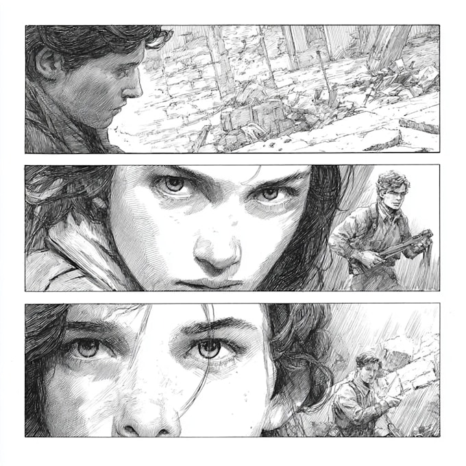 do comics book pages, storyboards, illustrations