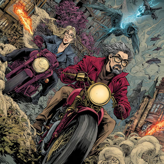 comic book illustration with comic book illustrator