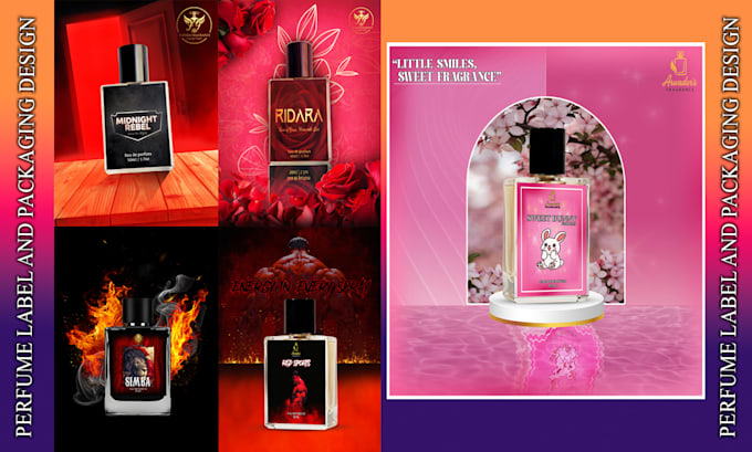 Design elegant perfume labels, and mockups by Abdullah_731 | Fiverr