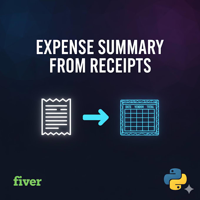 create a clear expense summary from your receipts