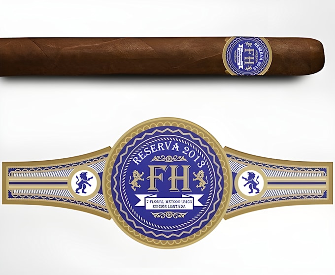 do premium cigar brands label logo and box design