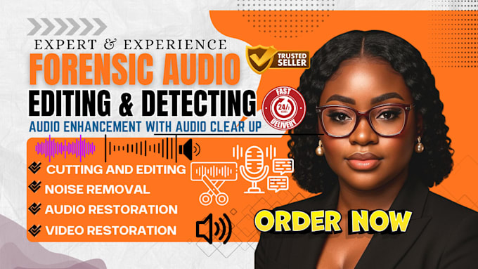 do forensic audio cleanup, audio editing, detect background voice, audio repair