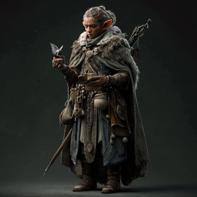 draw a fantasy character ilustration