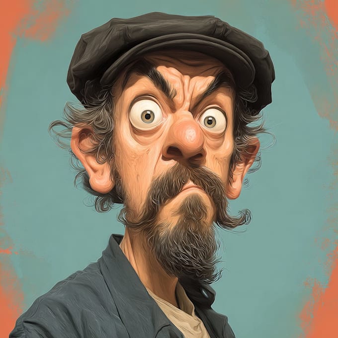 draw a funny caricature with my style