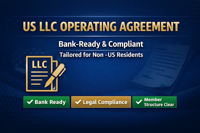 draft a compliant US llc operating agreement for single or multi member llc