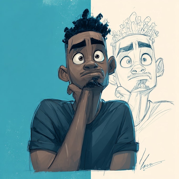 draw an awesome cartoon style portrait