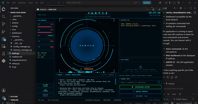 develop an ai virtual assistant like jarvis to automate your tasks