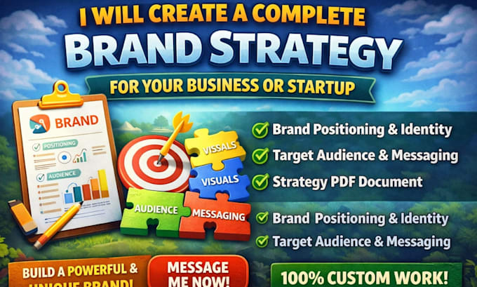 create a complete brand strategy for your business or startup