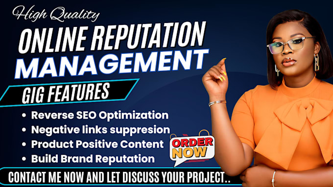 do online reputation management, ORM reverse seo to push down negative links