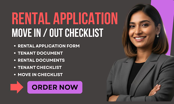 create rental application and move in move out checklist