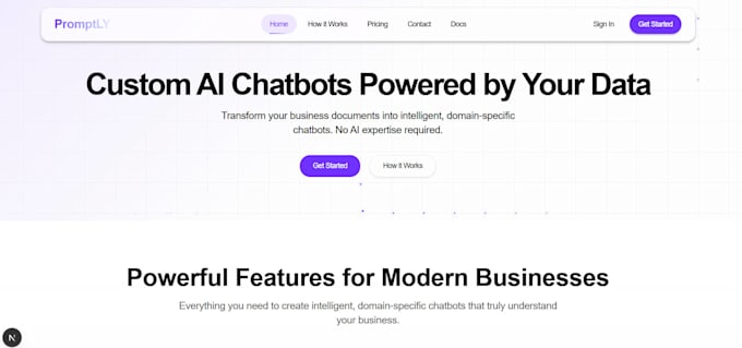 develop custom ai websites, ai chatbots, or saas web apps