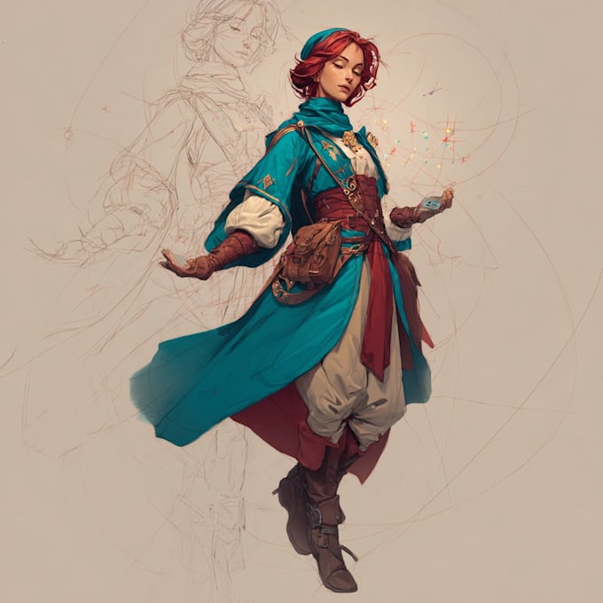 draw a fantasy character illustration