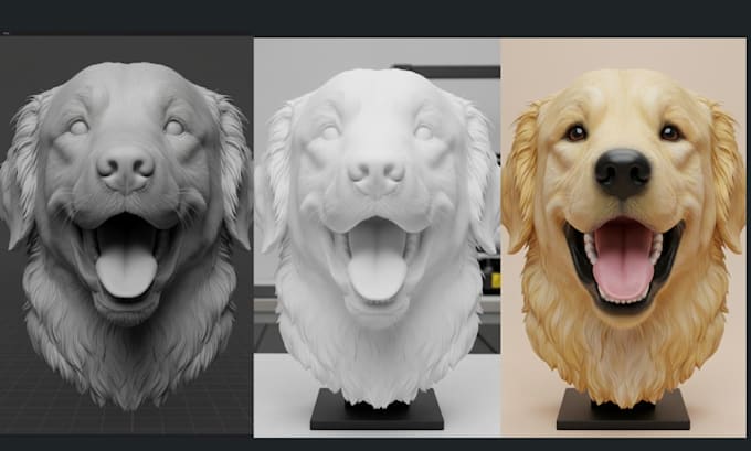 3d model, print and hand paint your custom 3d head bust, face, stl file fix