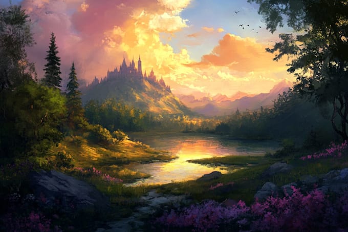 design amazing fantasy landscape