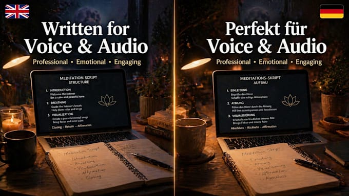 write calming meditation scripts for your audience