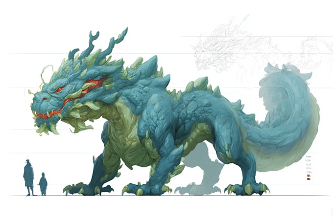 create dragon conceptual illustration design for you