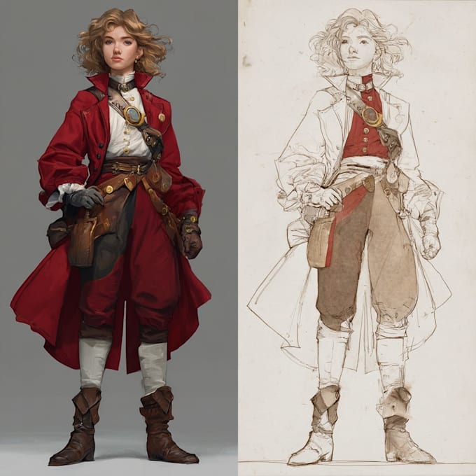 Draw dnd character art, fantasy illustration or concept art by ...