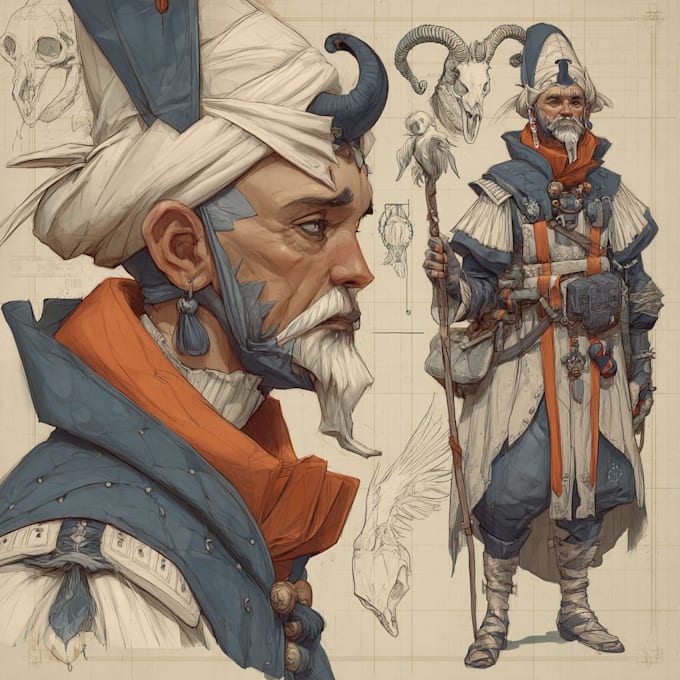 Draw dnd character art, fantasy character or concept art illustration ...