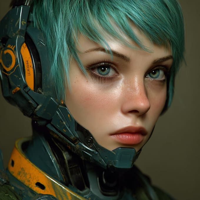 do a sci fi character illustration or sci fi character