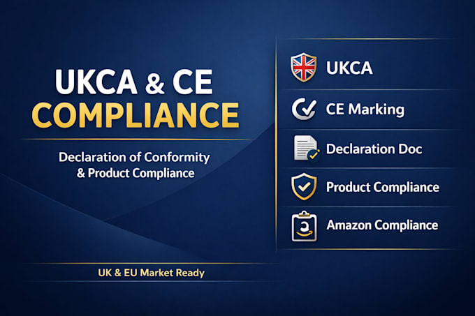 prepare ukca, ce declaration of conformity for amazon and UK compliance