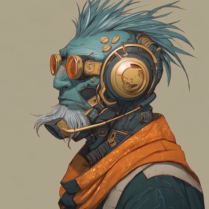 sci fi character illustration or sci fi character
