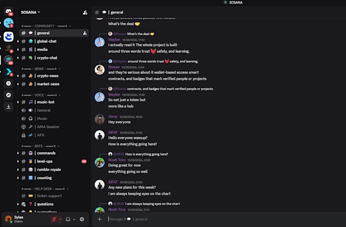 be your telegram and discord manager with 20 chatters